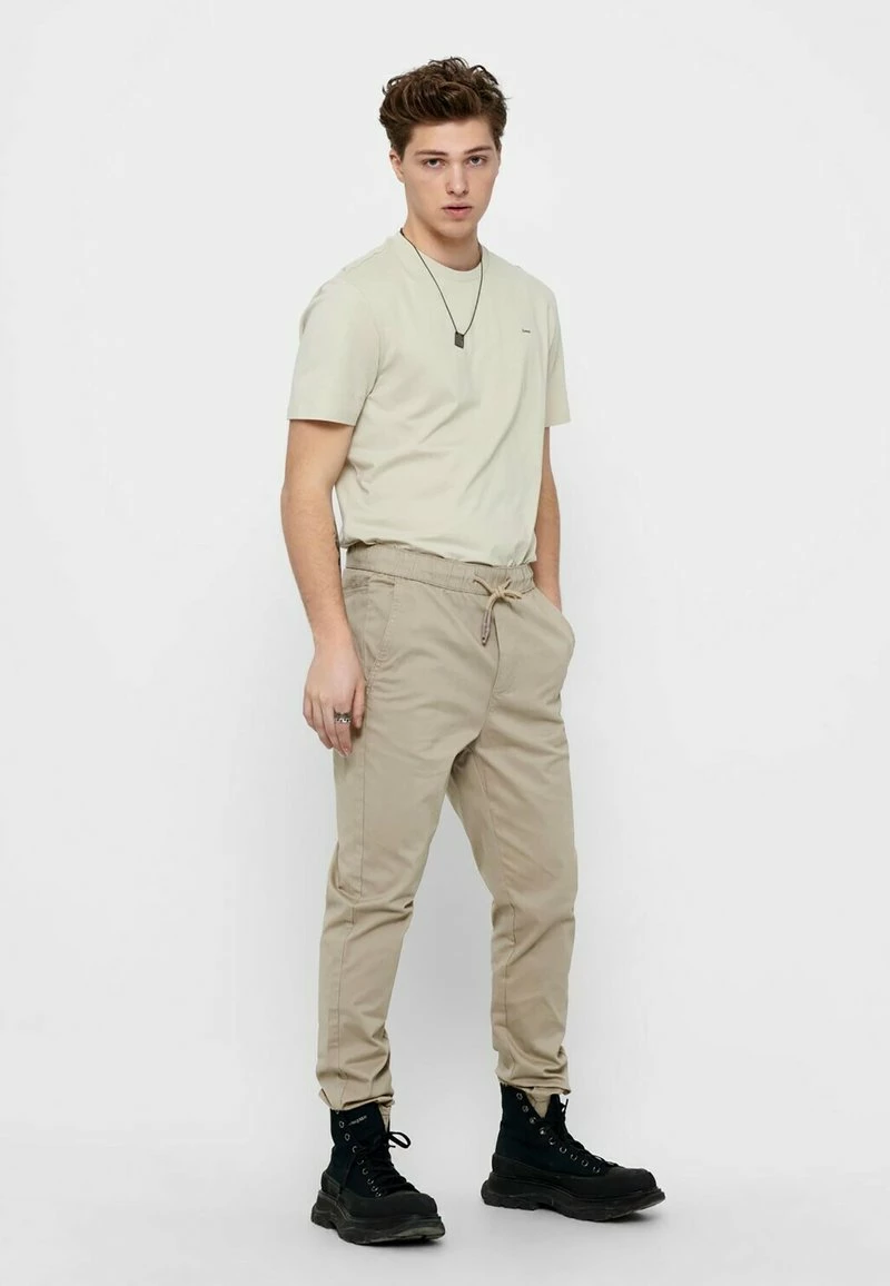 Only & Sons Herren Jogginghose - Beige | Bequeme Freizeithose für Herren 2 Only & Sons Herren Jogginghose - Beige | Bequeme Freizeithose für Herren – Bild 2