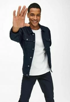 Only & Sons Herren Jeansjacke - Dark Navy | Stilvolle Jeansjacke für Männer -Only & Sons Geschäft df1410a18bf6451ebd94496a0549690d