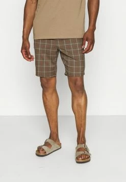 Only & Sons Herren ONSLINUS CHECK - Kurze Chino Shorts in Cedar Wood