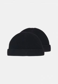 Only & Sons Unisex ONSSHORT Beanie 2er Pack - Mütze - Schwarz