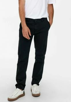 Only & Sons Herren ONSPETE Chino Hose - Schwarz - Moderne Passform & Komfort