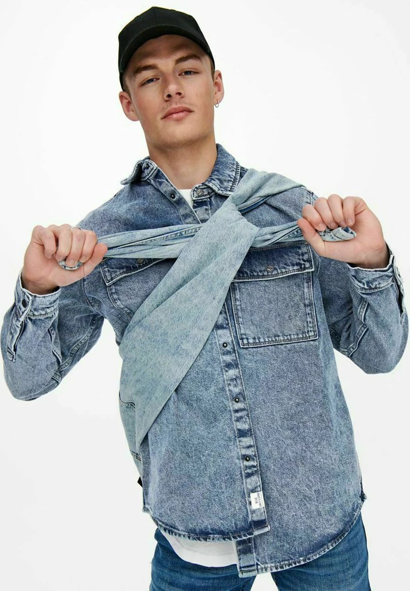 Only & Sons Hemd - Blau Denim | Freizeithemd für Herren 6 Only & Sons Hemd - Blau Denim | Freizeithemd für Herren – Bild 6