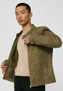 Only & Sons Herren ONSJASPER Kunstlederjacke - Stilvolle Kangaroo-Lederjacke für Herren -Only & Sons Geschäft e2a58800a78046529d5b16e3bb1aef86