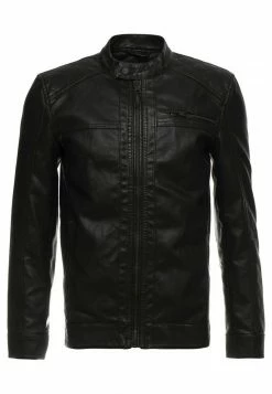 Only & Sons ONSAL - Kunstlederjacke in Schwarz für Herren | Moderne Lederjacke -Only & Sons Geschäft e2ef9704f8e749b89b8ccce31aebfb4e