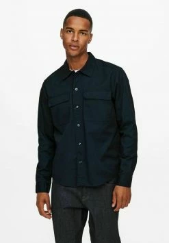 Only & Sons Herren ÜBER - Hemd - Dark Navy - Freizeithemd mit modernem Schnitt