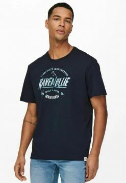 Only & Sons Herren T-Shirt mit Print - Dunkelblau | Modisches Basic 11 Only & Sons Herren T-Shirt mit Print - Dunkelblau | Modisches Basic -Only & Sons Geschäft e3ca83dc3f884c3694f3a120964697b4