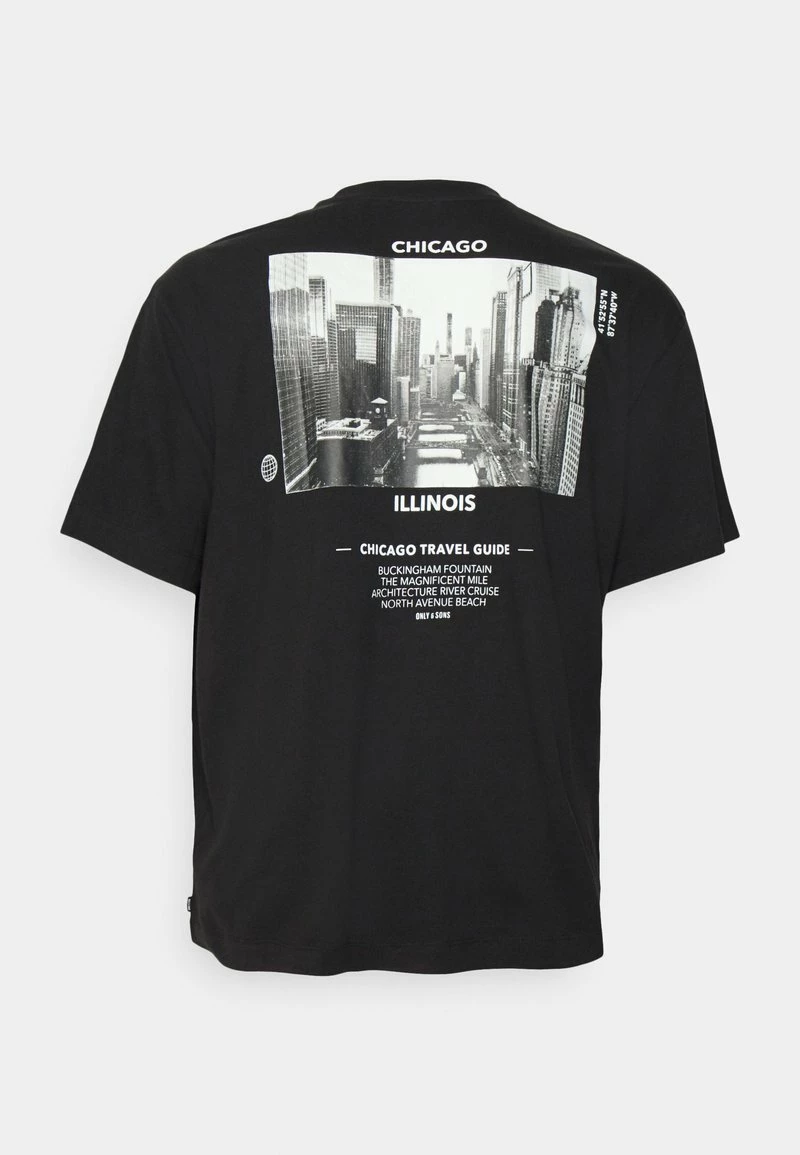 Only & Sons Herren ONSGUS T-Shirt Print - Schwarz - Modisches Design für jeden Anlass 2 Only & Sons Herren ONSGUS T-Shirt Print - Schwarz - Modisches Design für jeden Anlass – Bild 2