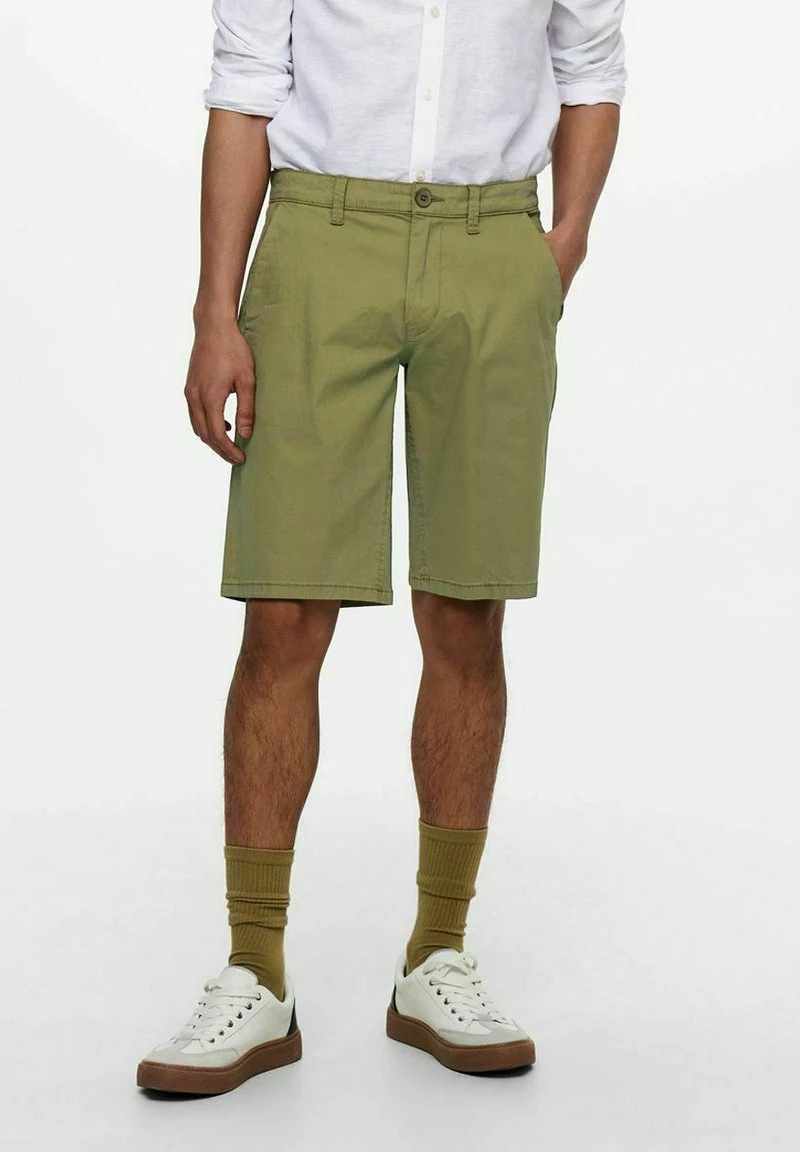 Only & Sons Herren Shorts - Martini Olive | Chino Shorts für Herren 1 Only & Sons Herren Shorts - Martini Olive | Chino Shorts für Herren