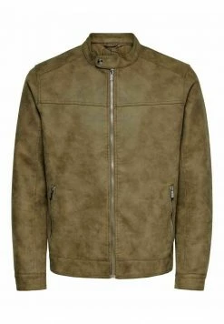 Only & Sons Herren ONSJASPER Kunstlederjacke - Stilvolle Kangaroo-Lederjacke für Herren -Only & Sons Geschäft e52f079656594ddab7008ab505623c3b