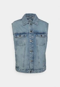 Only & Sons Unisex ONSRICK TRUCK - Blaue Denim-Weste - Trendige Jeansweste für Herren und Damen