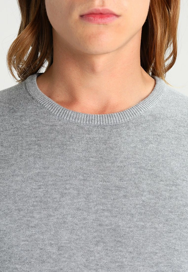 Only & Sons Herren ONSALEX CREW NECK Strickpullover - Medium Grey Melange - Hochwertiger Herbst/Winter Pullover 4 Only & Sons Herren ONSALEX CREW NECK Strickpullover - Medium Grey Melange - Hochwertiger Herbst/Winter Pullover – Bild 4