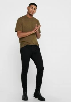 Only & Sons Herren Basic T-Shirt - Rubber - Klassisches Design für jeden Anlass