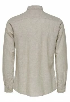 Only & Sons Herren ONSCAIDEN SOLID - Beiges Freizeithemd -Only & Sons Geschäft e9f5e04e2b024c65a3a0f6777b37df58