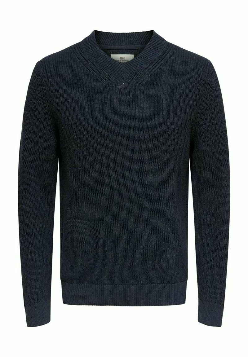 Only & Sons Herren ONSJUNIO LIFE Strickpullover - Dark Navy, weicher Wollpullover für Herren 6 Only & Sons Herren ONSJUNIO LIFE Strickpullover - Dark Navy, weicher Wollpullover für Herren – Bild 6