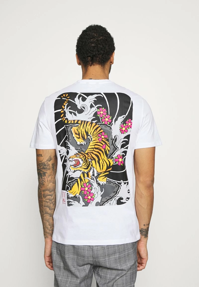 Only & Sons Herren ONSAKI LIFE TEE - Weißes T-Shirt mit Print 1 Only & Sons Herren ONSAKI LIFE TEE - Weißes T-Shirt mit Print