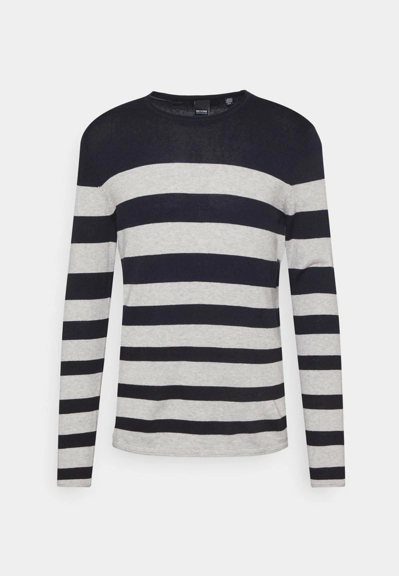 Only & Sons Herren ONSDON STRIPED CREW NECK Strickpullover - Dunkelblau 1 Only & Sons Herren ONSDON STRIPED CREW NECK Strickpullover - Dunkelblau