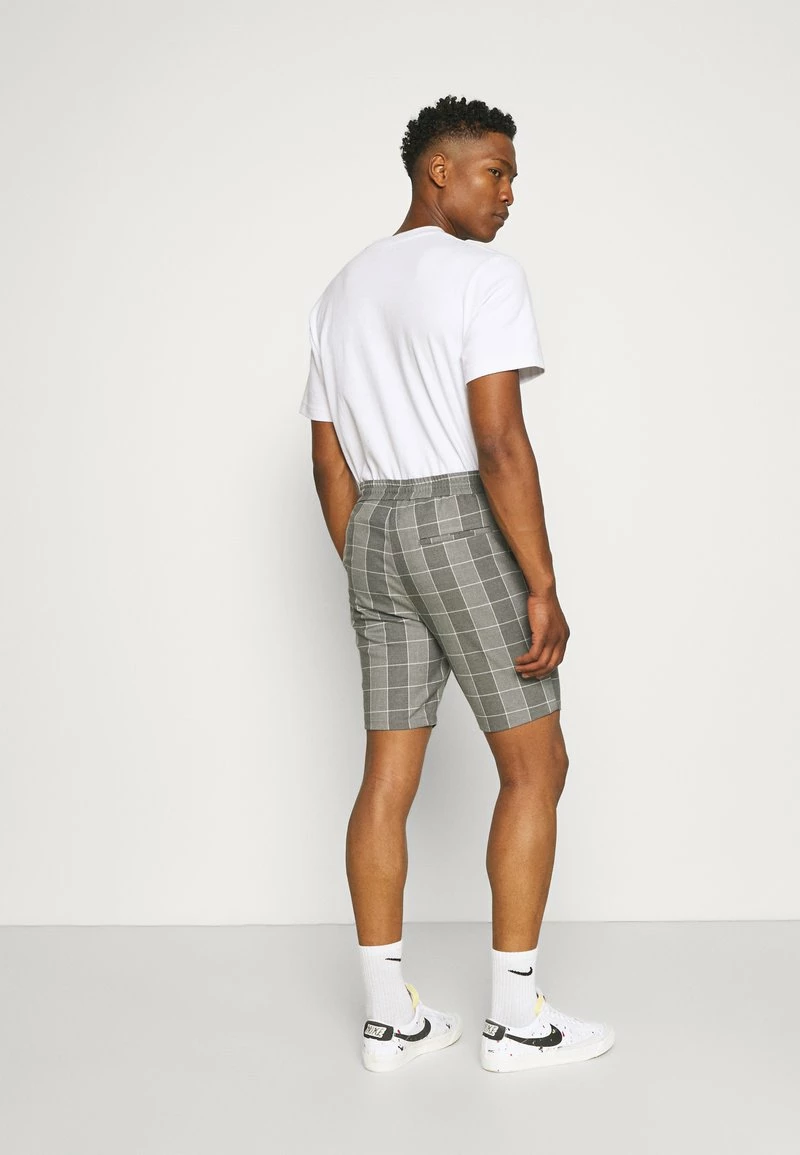 Only & Sons Herren ONSLINUS CHECK - Kurze Chino Shorts in Mittelgrau Melange 3 Only & Sons Herren ONSLINUS CHECK - Kurze Chino Shorts in Mittelgrau Melange – Bild 3