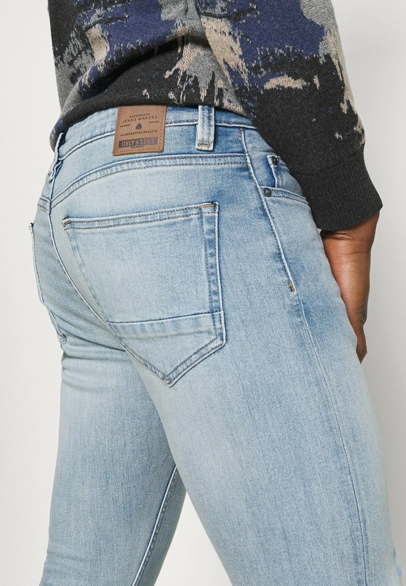 Only & Sons ONSLOOM LIFE SLIM DESTROY Jeans Slim Fit - Blau Denim für Herren 4 Only & Sons ONSLOOM LIFE SLIM DESTROY Jeans Slim Fit - Blau Denim für Herren – Bild 4