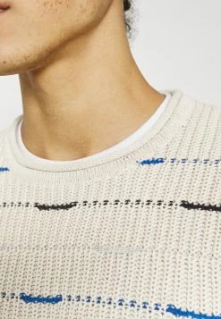 Only & Sons Herren ONSBRUCE LIFE STRIPE - Strickpullover - Pelican | Bequemer Herrenpullover mit Streifendesign -Only & Sons Geschäft f1ce21215bf346e7864f19678b4b11f0