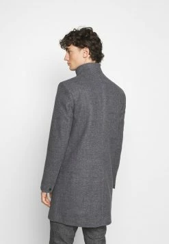 Only & Sons Herren ONSOSCAR STAR COAT - Klassischer Wollmantel in Light Grey -Only & Sons Geschäft f2c92a9e98f9447bb63718fc3a1bb9fc