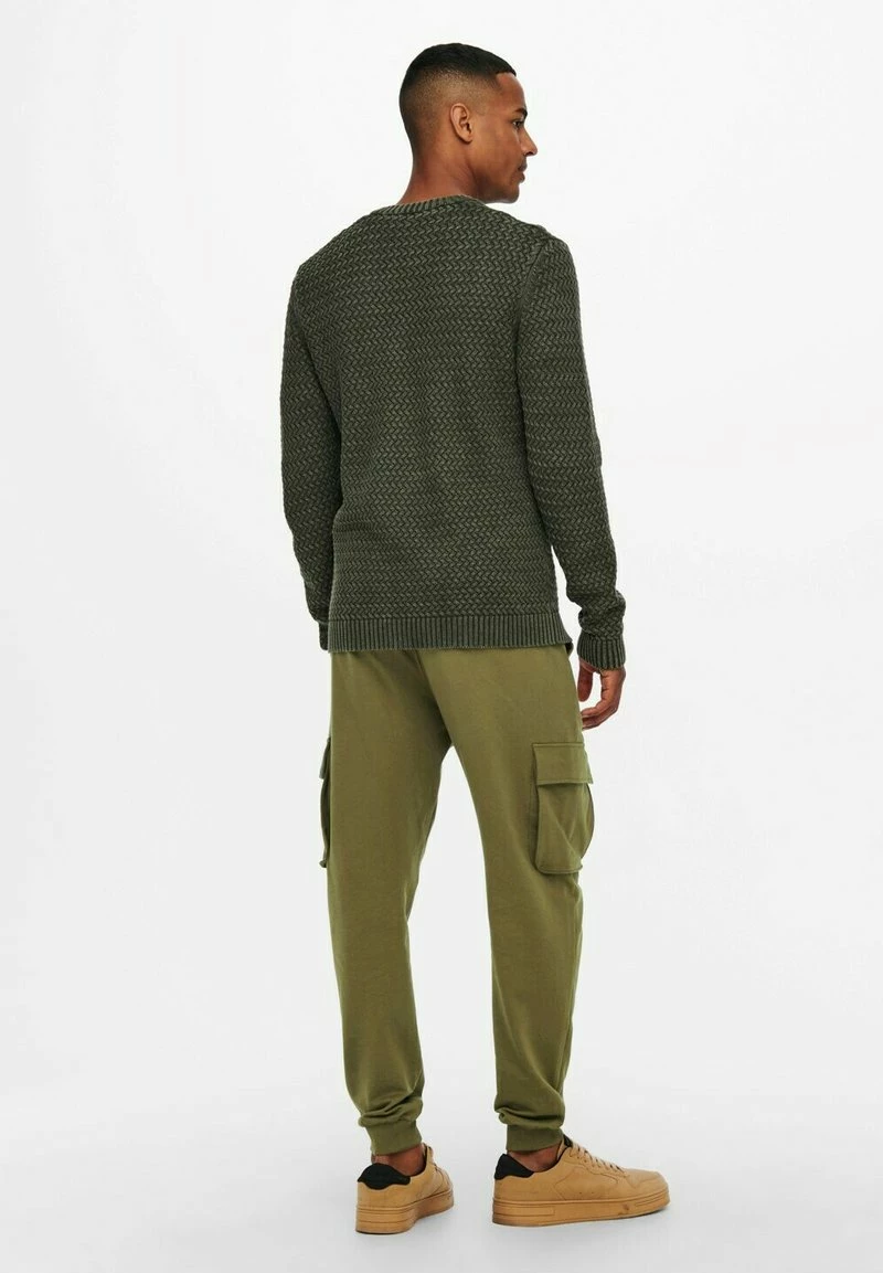 Only & Sons Herren MIT TUNNE - Cargohose - Khaki | Bequeme und stylische Cargohose für Herren 3 Only & Sons Herren MIT TUNNE - Cargohose - Khaki | Bequeme und stylische Cargohose für Herren – Bild 3