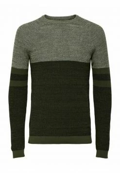 Only & Sons Herren Strickpullover - Olive Night | Modischer & Bequemer Pullover