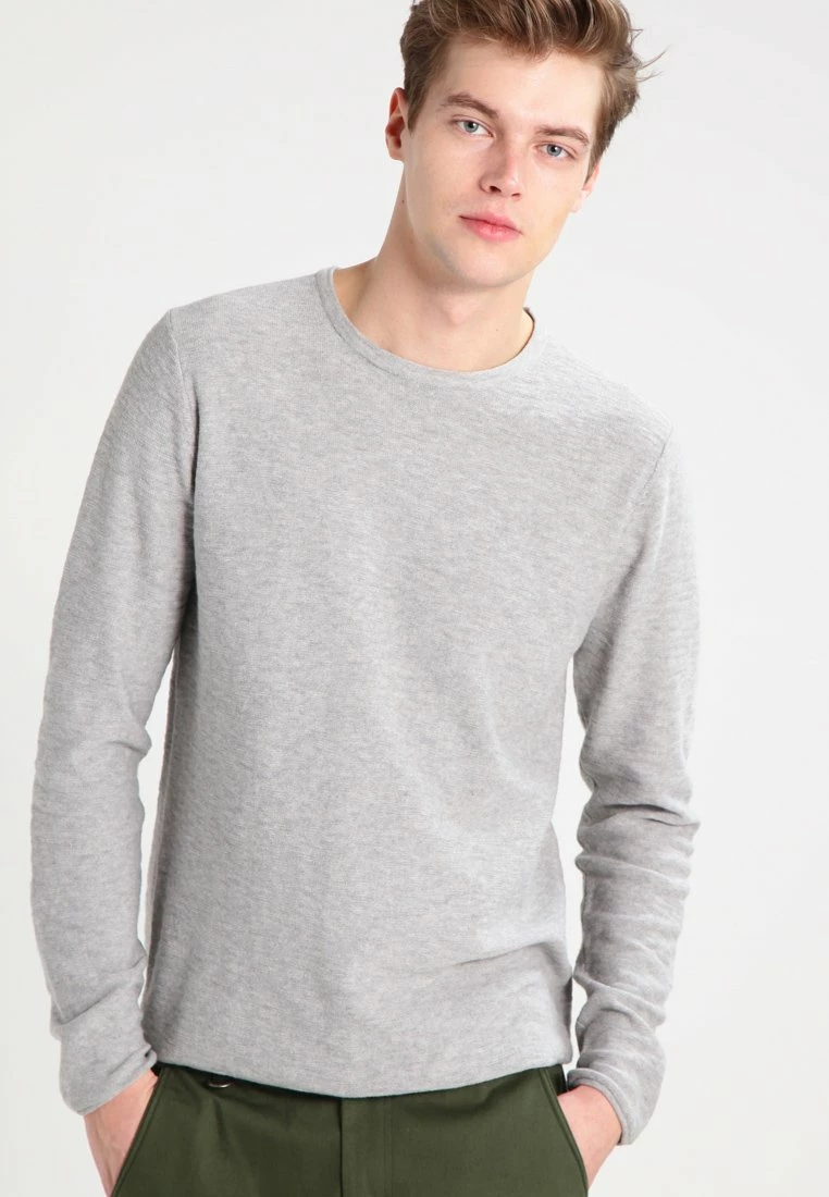 Only & Sons Herren ONSPALDIN Strickpullover - Medium Grey Melange | Moderner & Bequemer Herrenpullover 1 Only & Sons Herren ONSPALDIN Strickpullover - Medium Grey Melange | Moderner & Bequemer Herrenpullover