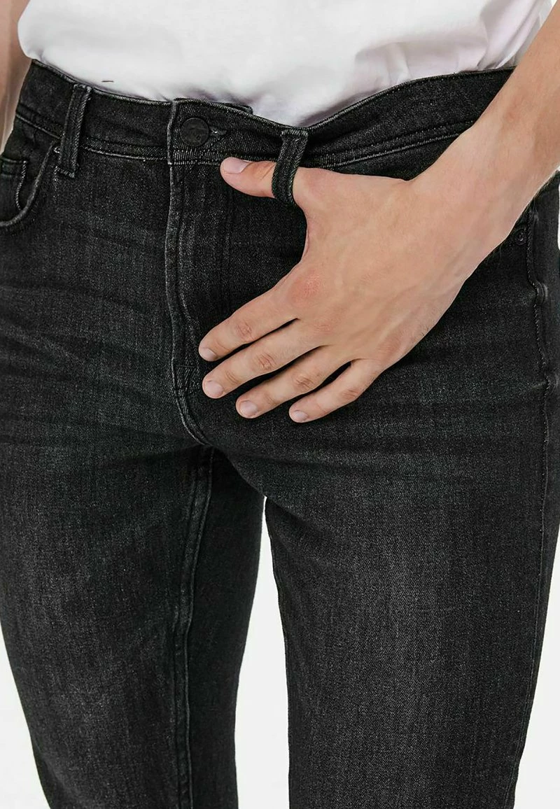 Only & Sons ONSLOOM LIFE - Slim Fit Jeans Herren | Schwarzer Denim 5 Only & Sons ONSLOOM LIFE - Slim Fit Jeans Herren | Schwarzer Denim – Bild 5