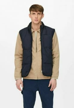 Only & Sons Herren Weste - Dunkelblau - Elegante Weste für Herren