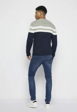 Only & Sons Herren ONSLAZLO STRIPED CREW NECK - Strickpullover - Blue Nights -Only & Sons Geschäft fb2d299367b9423d89e7b5dad7fcf632