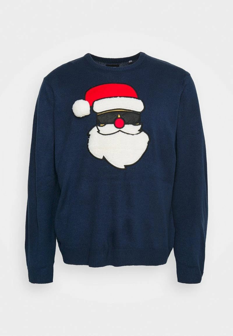 Only & Sons Herren ONSXMAS FUNNY FRONT BADGE Strickpullover - Dress Blues | Warm & Stylisch 5 Only & Sons Herren ONSXMAS FUNNY FRONT BADGE Strickpullover - Dress Blues | Warm & Stylisch – Bild 5