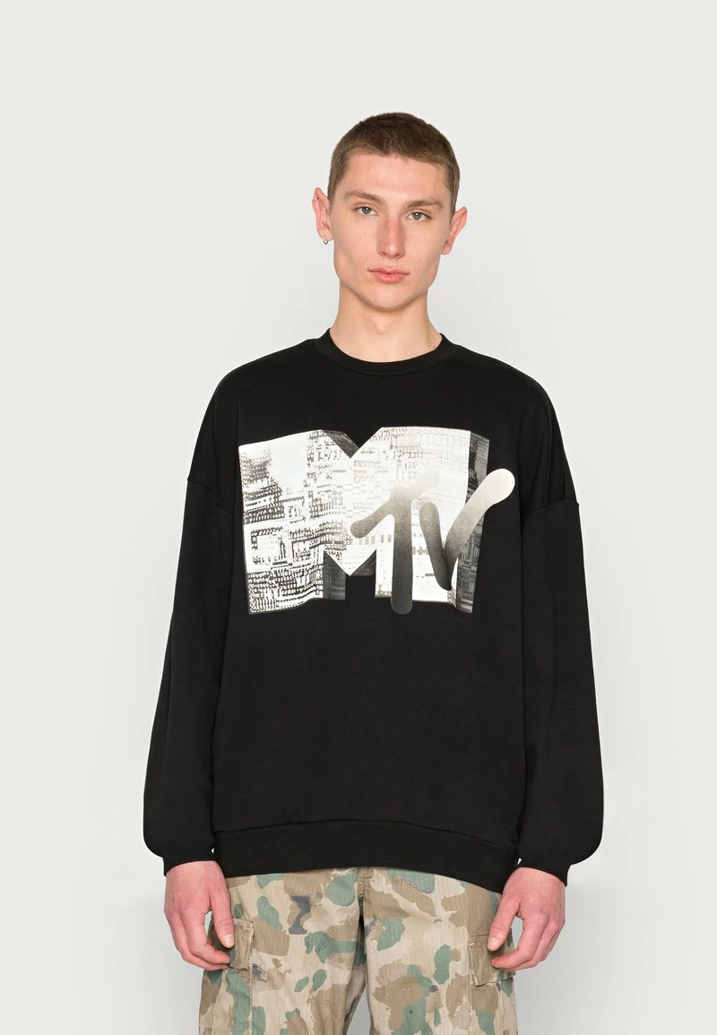 Only & Sons Herren MTV Vintage Fit Crew Neck Sweatshirt - Schwarz 1 Only & Sons Herren MTV Vintage Fit Crew Neck Sweatshirt - Schwarz