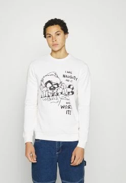 Only & Sons Herren ONSLOONEY LIFE CREW NECK Sweatshirt - Star White