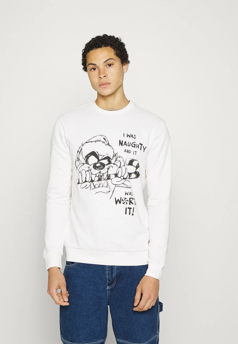 Only & Sons Herren ONSLOONEY LIFE CREW NECK Sweatshirt - Star White 1 Only & Sons Herren ONSLOONEY LIFE CREW NECK Sweatshirt - Star White