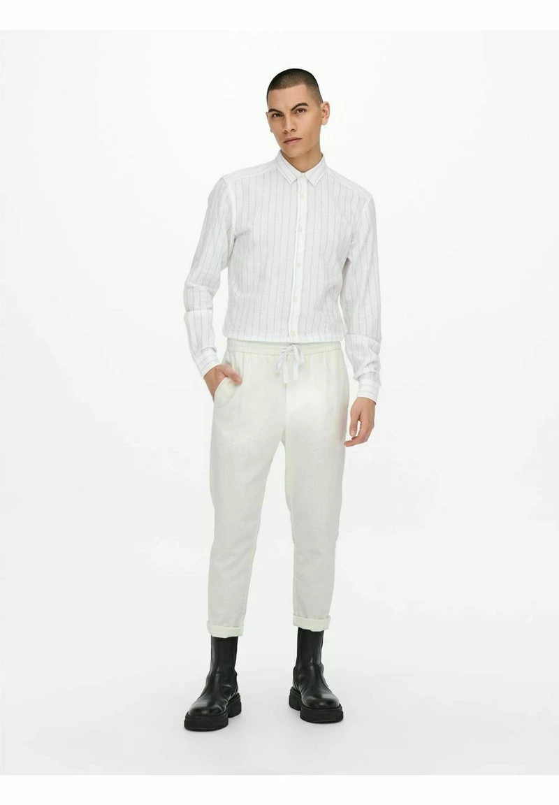 Only & Sons ONSLINUS CROP MIX - Stoffhose - Bright White | Herren - Elegante Hosen 2 Only & Sons ONSLINUS CROP MIX - Stoffhose - Bright White | Herren - Elegante Hosen – Bild 2