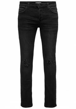 Only & Sons Herren Jeans Slim Fit - Schwarze Denim | Moderne Passform
