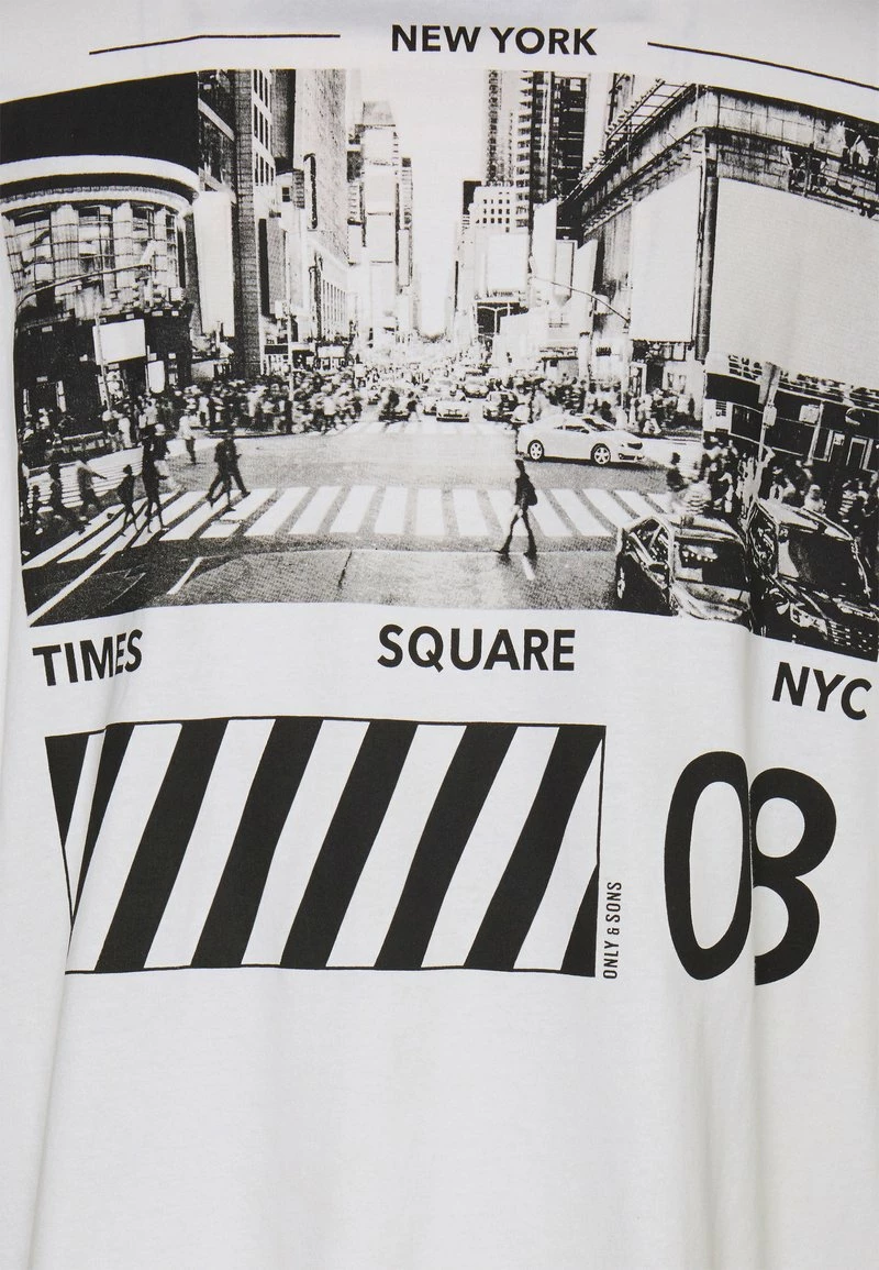 Only & Sons Herren ONSGUS T-Shirt Print - Star White | Stilvolles Design 3 Only & Sons Herren ONSGUS T-Shirt Print - Star White | Stilvolles Design – Bild 3