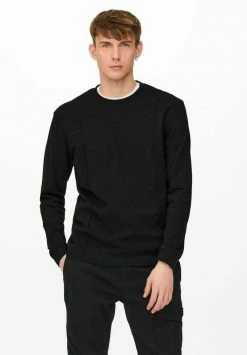 Only & Sons Herren Langarmshirt - Schwarz | Bequem & Stylisch